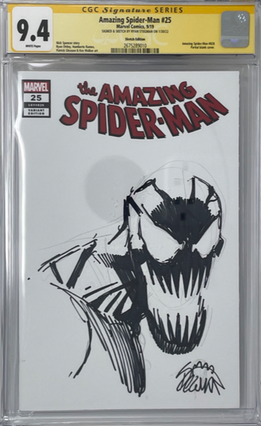 Amazing Spider-Man 25 Signature Series CGC 9.4 Ryan Stegman Sketch