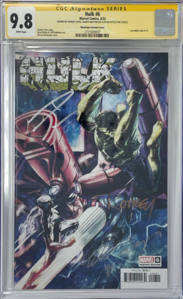 Hulk 6 Signature Series CGC 9.8 Mastrazzo Variant Triple Signed