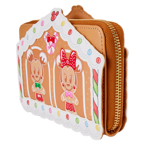 Loungefly Disney Mickey And Friends Gingerbread House Zip Around Wallet