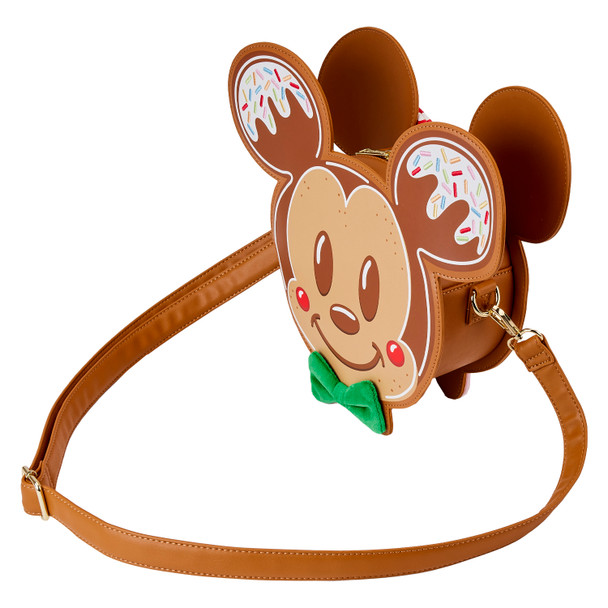 Loungefly Disney Mickey And Minnie Gingerbread Cookie Figural Crossbody