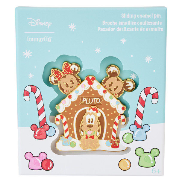 Loungefly Disney Mickey And Friends Gingerbread Pluto House 3 Inch Pin