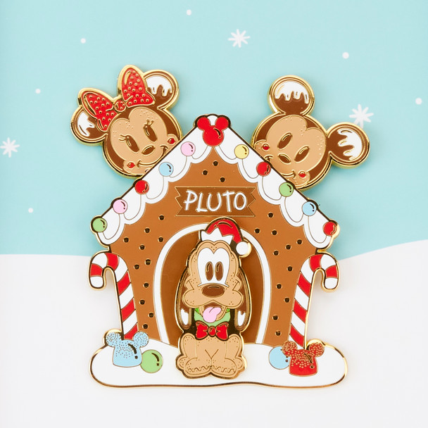 Loungefly Disney Mickey And Friends Gingerbread Pluto House 3 Inch Pin