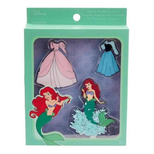 Disney Loungefly The Little Mermaid Princess Ariel Magnetic Paper Doll Pin Set