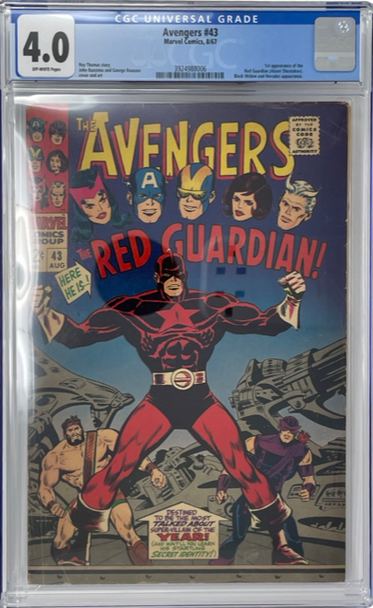 Avengers 43 CGC 4.0 1st Red Guardian