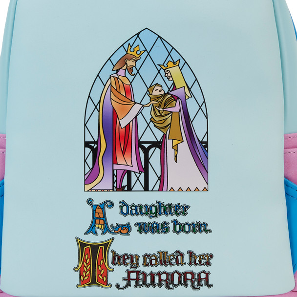 Sleeping Beauty Castle Three Good Fairies Stained Glass Mini Backpack