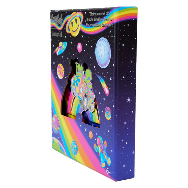 Lisa Frank Zoomer & Zorbit Rainbow 3" Collector Box Sliding Pin