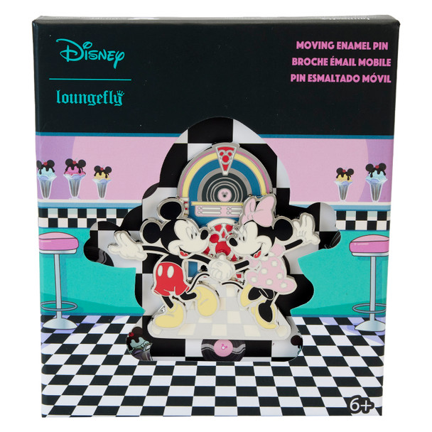 Loungefly Disney Minnie And Mickey Date Night Juke Box 3" Collector Box Pin