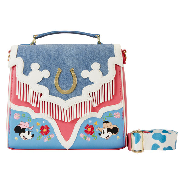 Loungefly Western Mickey & Minnie Fringe Crossbody Bag