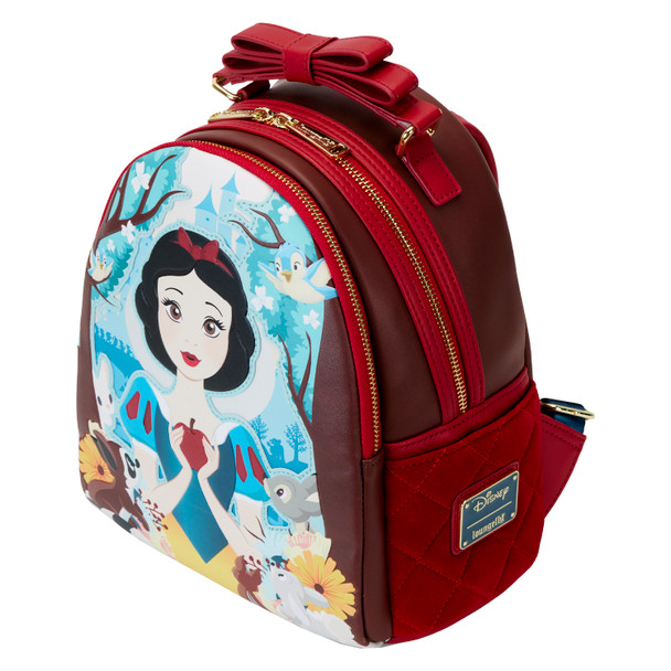 Loungefly Snow White Classic Apple Quilted Velvet Mini Backpack