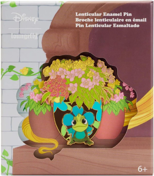 Loungefly Disney Tangled Pascal Flowers Lenticular 3 Inch Collector Box Pin