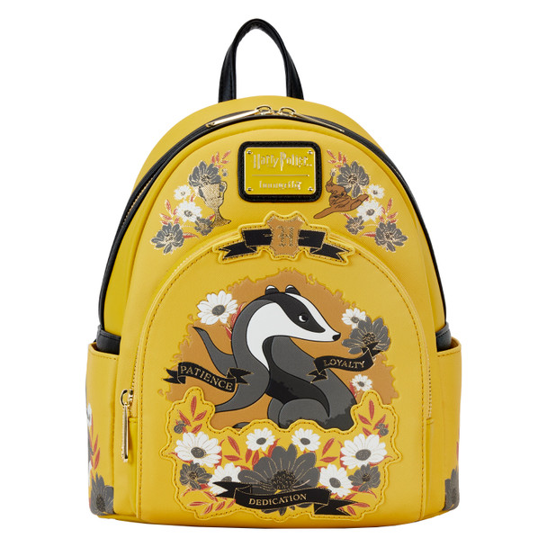 Loungefly Harry Potter Hufflepuff House Floral Tattoo Mini Backpack