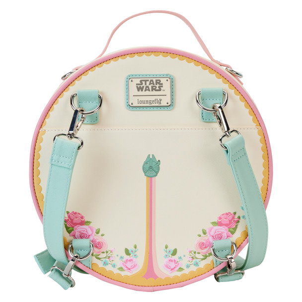 Loungefly Star Wars Rebel Alliance Floral Round Convertible Mini Backpack & Crossbody Bag