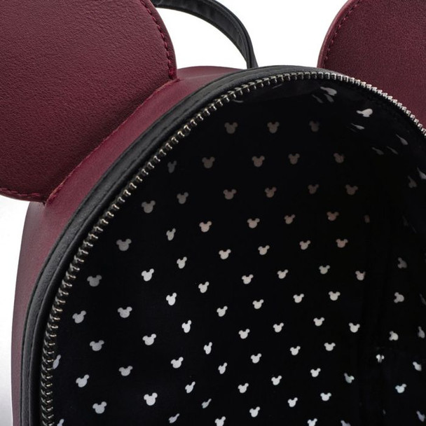 Loungefly Disney Minnie Velvet Bow Quilted Mini Backpack