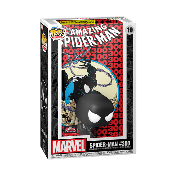 Funko The Amazing Spider-Man #300 Black Suit Pop! in Comic Book Display Case #19