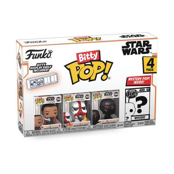 Funko Bitty Pop! The Mandalorian Mini Collectible Toys 4-Pack - Moff Gideon, Incinerator Stormtrooper, Dark Trooper, & Mystery Chase Figure (Styles May Vary)