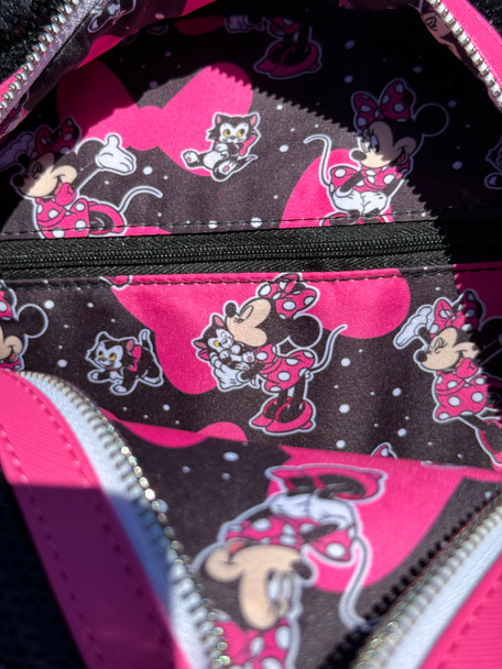 Loungefly Pink Polka Dots Cosplay Minnie Sequin Mini Backpack Exclusive