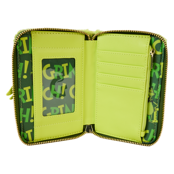 Loungefly Dr Seuss Plush Grinch Glow Cosplay Zip Around Wallet