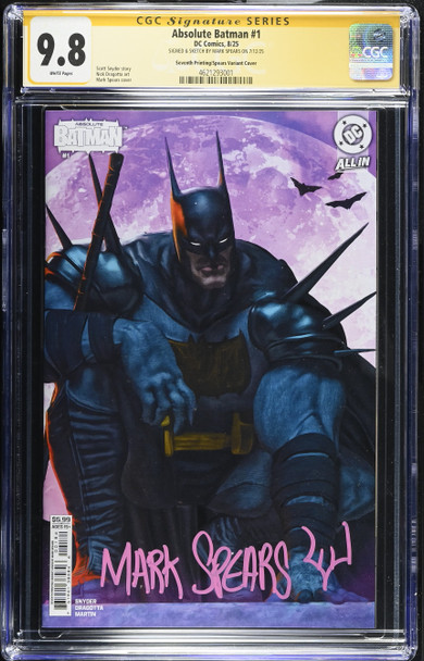 Absolute Batman #1 (7th Print) CGC 9.8 Signature Series – Signed by Mark Spears | DC Comics