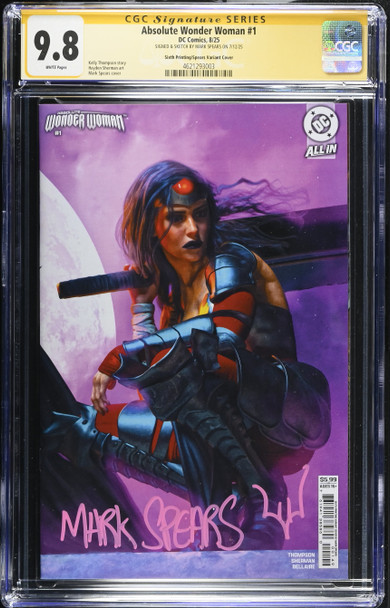 Absolute Wonder Woman #1 (6th Print) CGC 9.8 Signature Series – Signed by Mark Spears | DC Comics