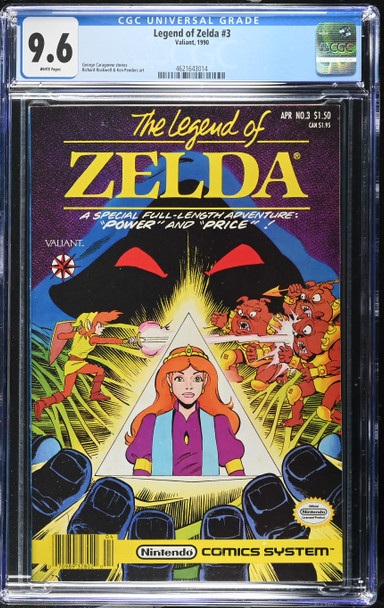 Legend of Zelda #3 CGC 9.6 – Valiant Comics 1990 | Nintendo Comic System