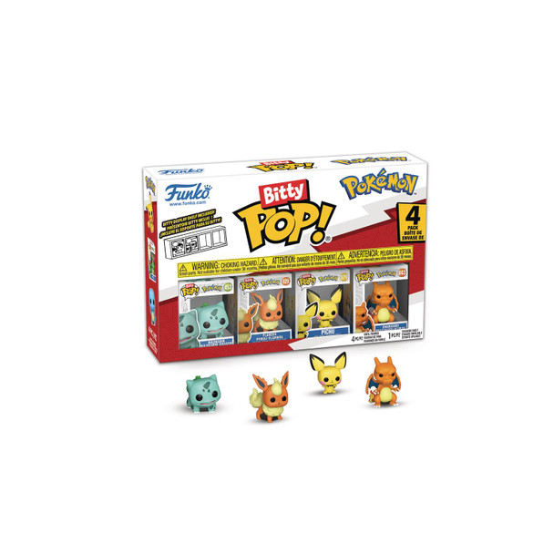 Funko Pop! Bitty: Pokemon - Bulbasaur, Flareon, Pichu, and Charizard Funko Pop! Bitty: Pokemon - Bulbasaur, Flareon, Pichu, and Charizard