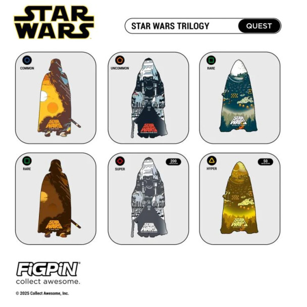 Star Wars Quest #1828-1978 Trilogy Poster - Mystery 3" Pin [ONE RANDOM PIN]