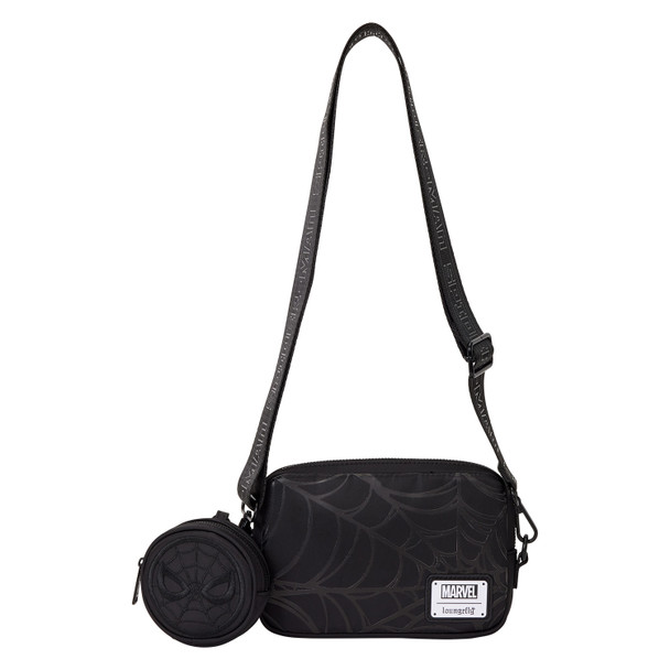 Loungefly Spider-Man Black & White Suit Sling Crossbody Bag with Coin Bag