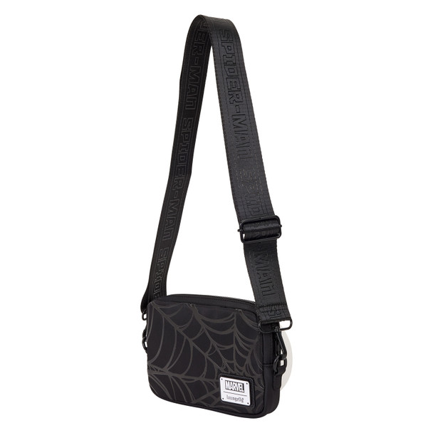 Loungefly Spider-Man Black & White Suit Sling Crossbody Bag with Coin Bag