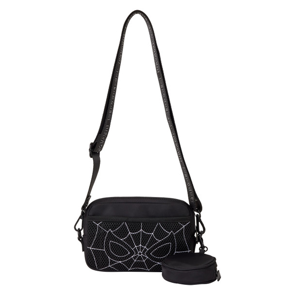 Loungefly Spider-Man Black & White Suit Sling Crossbody Bag with Coin Bag