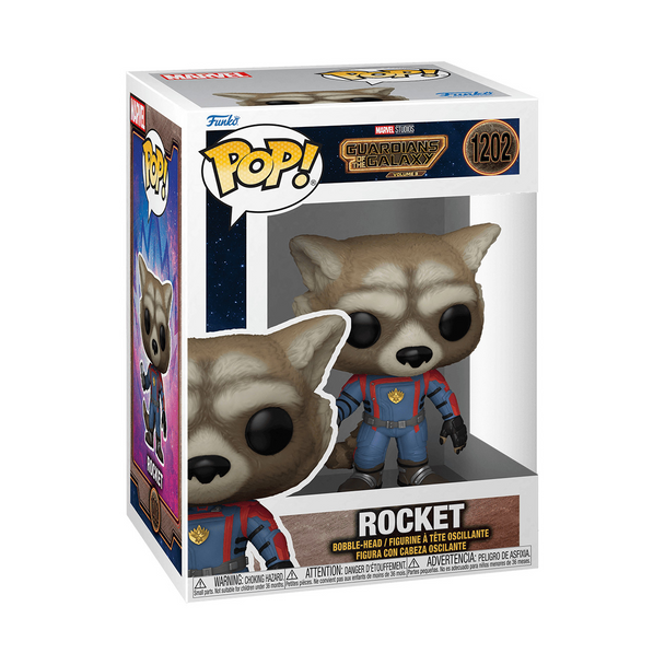 Funko Pop! Marvel Guardians of the Galaxy Vol. 3 Rocket #1202 Bobble-Head