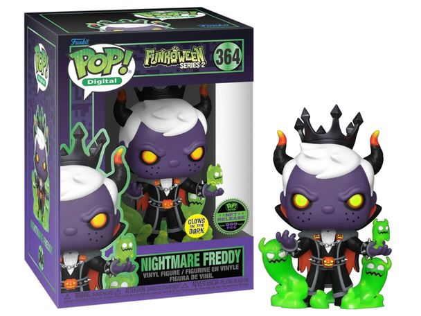Funko Pop! Digital Freddy Funko as Nightmare Freddy #364 – FunkoWeen Series 2 Glow-in-the-Dark NFT Release (999 pcs)