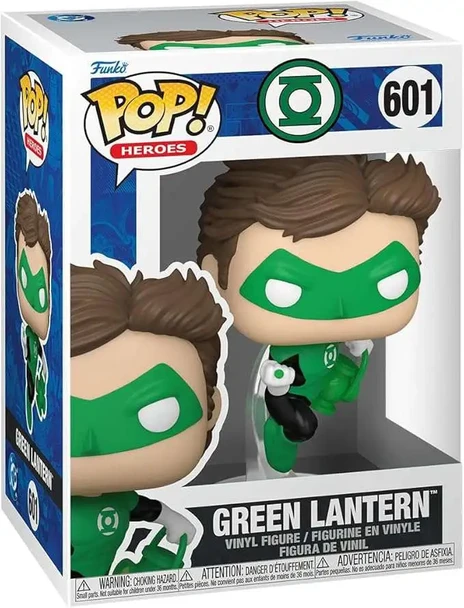 DC Green Lantern Funko Pop! Heroes #601 vinyl figure featuring Hal Jordan in a flying pose