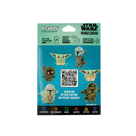 Star Wars The Mandalorian FiGPiN Mystery Series 1 blind bag featuring collectible enamel pin assortment