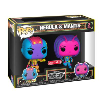 Guardians of the Galaxy Vol. 3 Nebula and Mantis Blacklight Funko Pop 2-Pack Target Exclusive