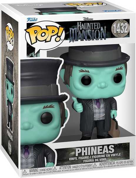 Funko Pop! Disney Haunted Mansion Phineas #1432 vinyl figure featuring the Hitchhiking Ghost
