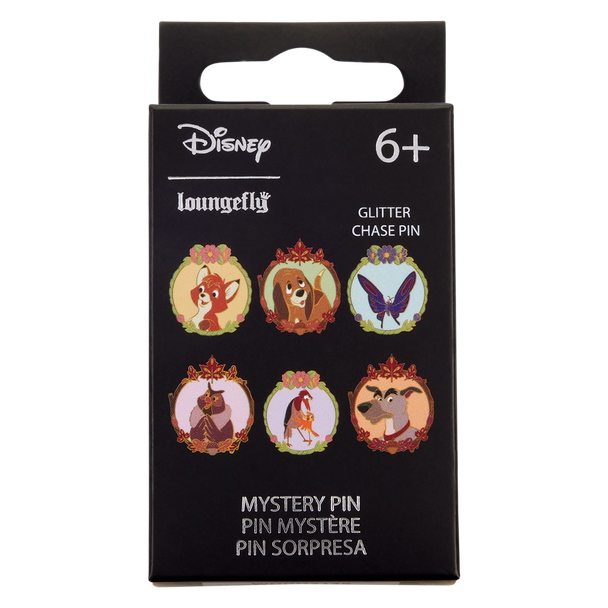 Official Loungefly Disney The Fox and the Hound blind box enamel pin assortment with six collectible designs