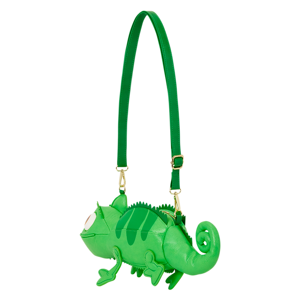 Official Loungefly Pascal crossbody bag inspired by Disney Tangled featuring a sculpted character design