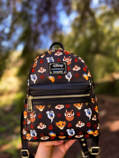 Loungefly Disney Lion King Faces Embroidered AOP Mini Backpack