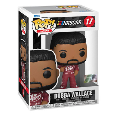 Bubba Wallace NASCAR Funko Pop In Signed Box Pristine