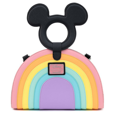 Loungefly Disney Mickey Mouse Rainbow Handle Cross Body Bag  display picture 3