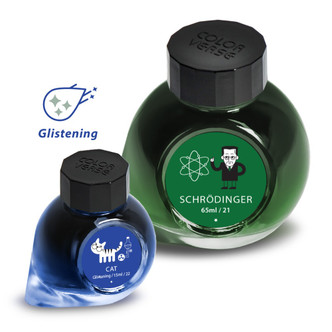 Colorverse Multiverse Schrodinger & Cat Ink - 2 Bottle Set (65ml + 15ml); Green, Blue