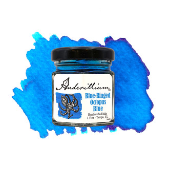 Anderillium Cephalopod Series Fountain Pen Ink - Blue-Ringed Octopus Blue 1.5 oz