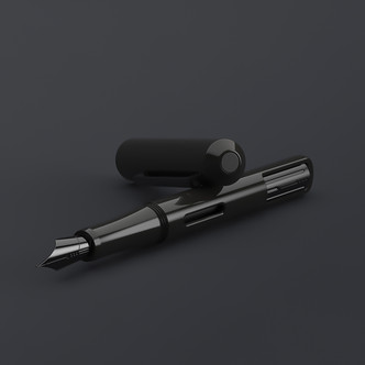 Endless Captiva Torque Filler Fountain Pen - Stealth, Black