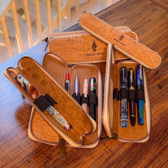 Smruti Pens Cork 3 Pen Case, Pen Pouch, 3 pen case, 3 pen pouch, cork, cork pen pouch, cork pen case