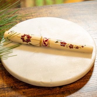 ZekPen Fountain Pen Tezhib Design - Maroon Flowers