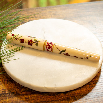 ZekPen Fountain Pen Tezhib Design - Maroon Flowers