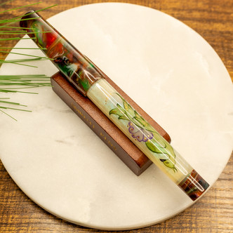 ZekPen Fountain Pen Suzanna Design - Celestial Iris Bloom