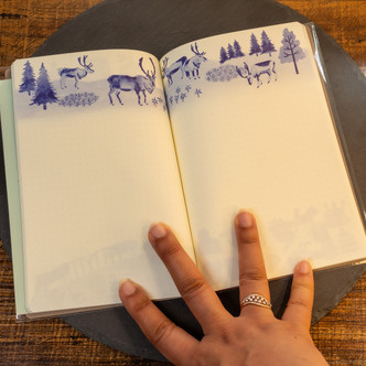 Midori Yuru Log B6 Notebook - Blue Nordic