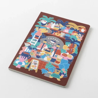 Midori Yuru Log Notebook B6 - Coffee Shop