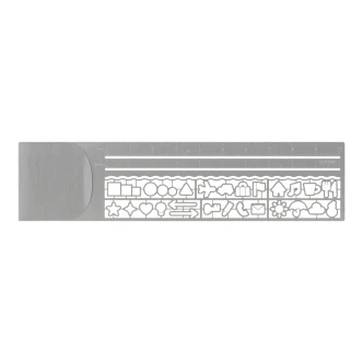 Midori Clip Ruler - Silver